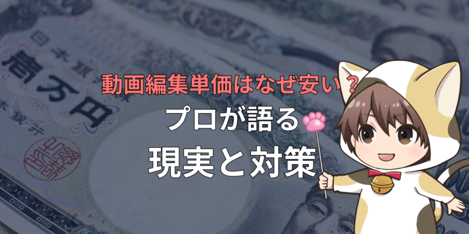 【初心者必見】動画編集の単価はなぜ安いのか？プロが語る現実と対策